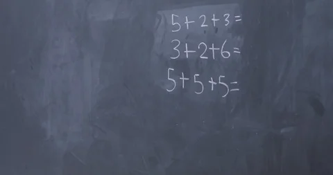 Happy student solving a math problem Stock Footage 86992825