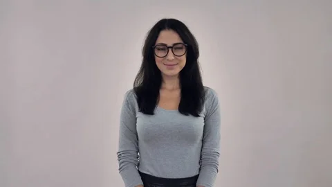 Happy student in spectacles Stock Footage 83240833