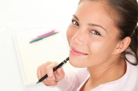 Happy student studying Stock Photos