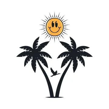 Happy summer on the beach Stock-Illustration