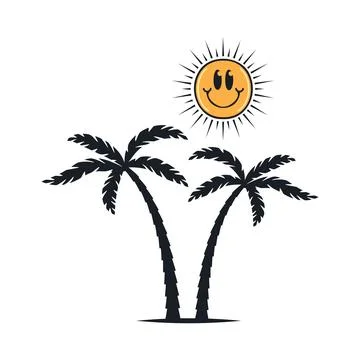 Happy summer on the beach Stock-Illustration