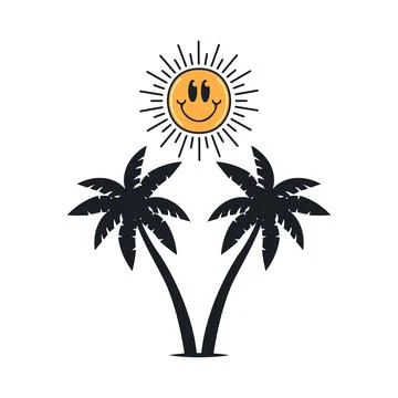 Happy summer on the beach Stock-Illustration