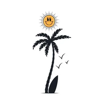 Happy summer on the beach Stock-Illustration