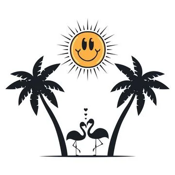 Happy summer on the beach Stock-Illustration