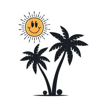 Happy summer on the beach Stock-Illustration