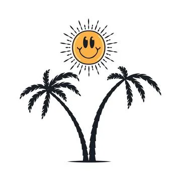 Happy summer on the beach Illustration
