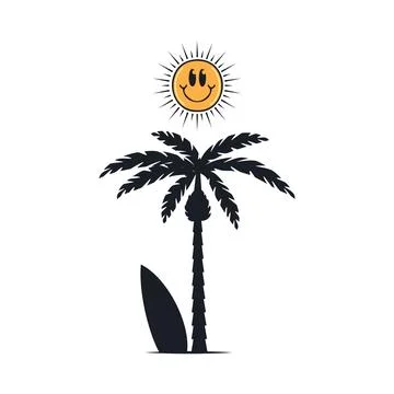 Happy summer on the beach Stock-Illustration
