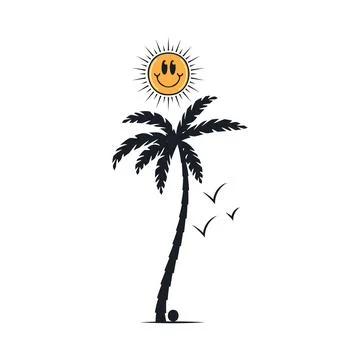 Happy summer on the beach Stock-Illustration