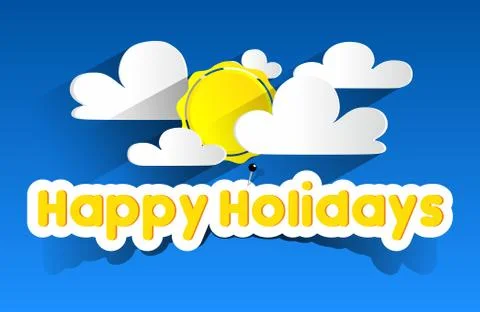 Happy Summer Holidays Stock Illustration
