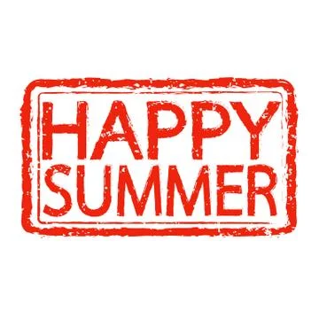 HAPPY SUMMER stamp text design 스톡 일러스트