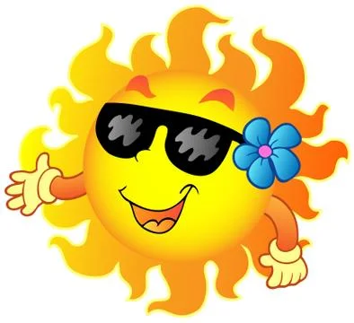 Happy summer Sun  Stock Illustration