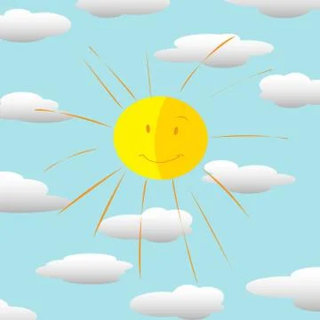 Happy sun Illustrazione stock