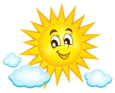 Happy sun topic image - eps10 vector illustration. Stock Illustration