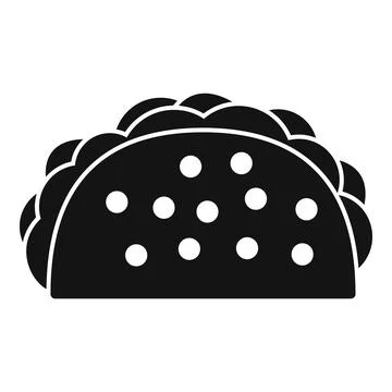 Happy taco icon simple vector. Tacos menu Stock Illustration