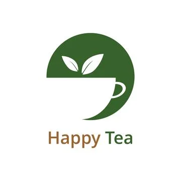 Happy Tea Logo Illustrazione stock