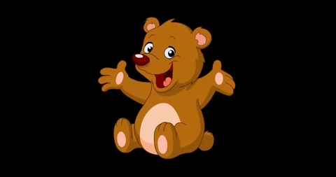 Happy teddy animation Stock Footage 120550970