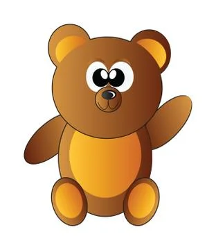 Happy teddy bear Stock Illustration