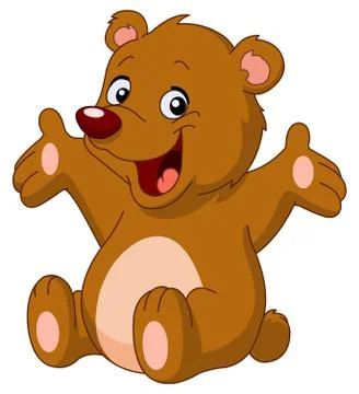 Happy teddy bear Stock Illustration