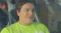 Happy teenager having fun in flight simulator, emotions of excited young man HD Footage