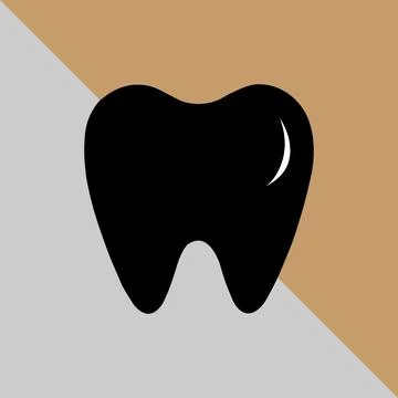 Happy teeth icon silhouette vector style with a white background. smiley to.. Stock Illustration