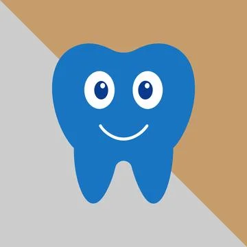 Happy teeth icon silhouette vector style with a white background. smiley to.. Stock Illustration