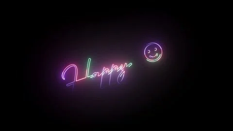 “Happy Text Animation | Positive Motion Graphics Stock Footage 322517660
