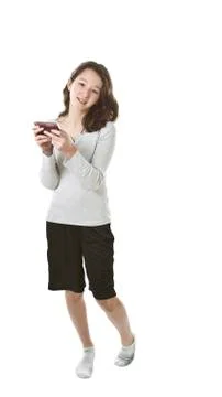 Happy texting Stock Photos