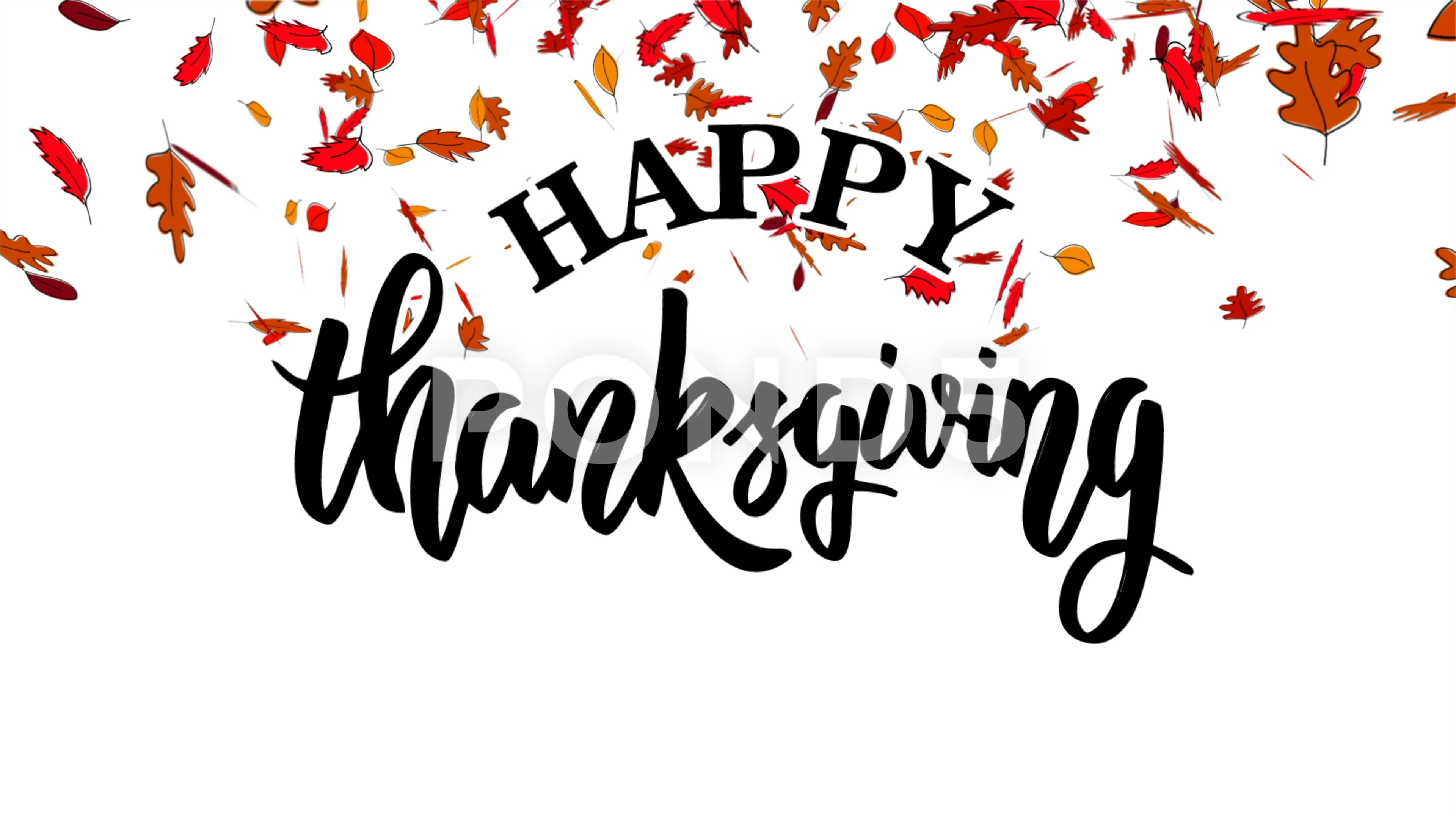 Happy Thanksgiving. Animated Card with f... | Stock Video | Pond5