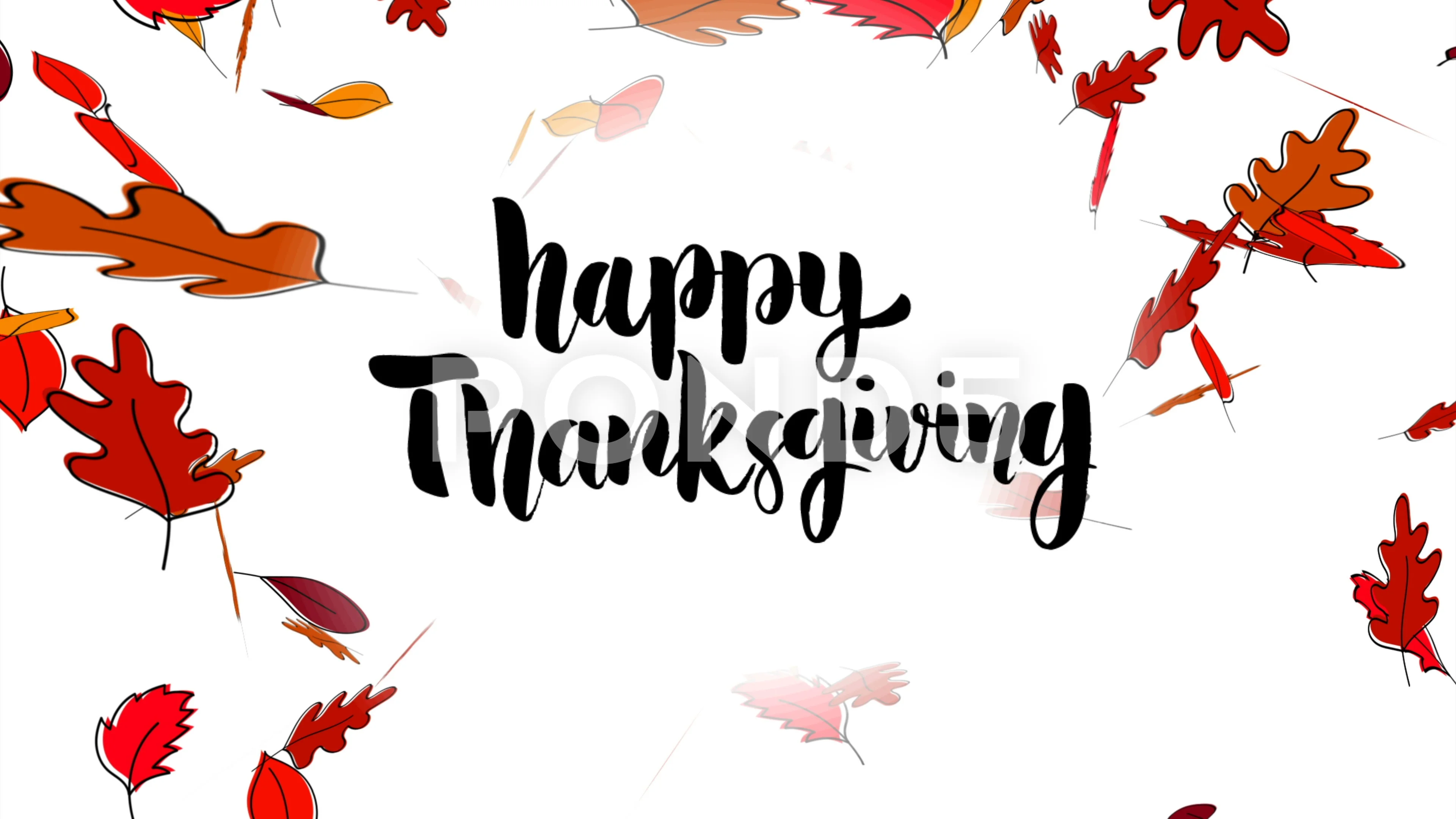 Happy Thanksgiving. Animated Card with f... | Stock Video | Pond5