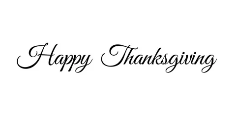 Happy Thanksgiving Animated Script Stock Footage 255301274