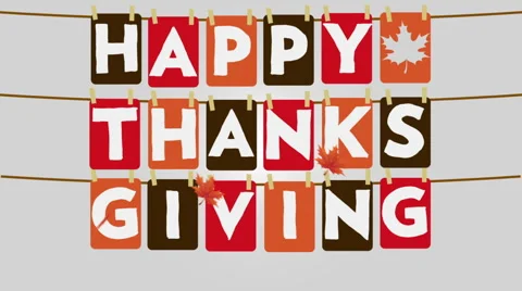Happy Thanksgiving Animation Stock Footage 57202528