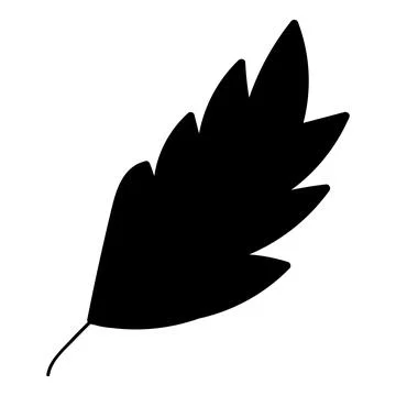 Happy Thanksgiving Ash Tree Leaf Silhouette Stock Illustration