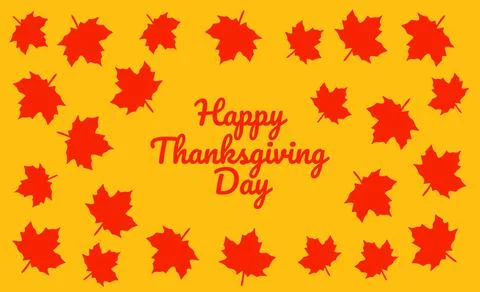 Happy thanksgiving background with maple leaf pattern ornament Illustrazione stock