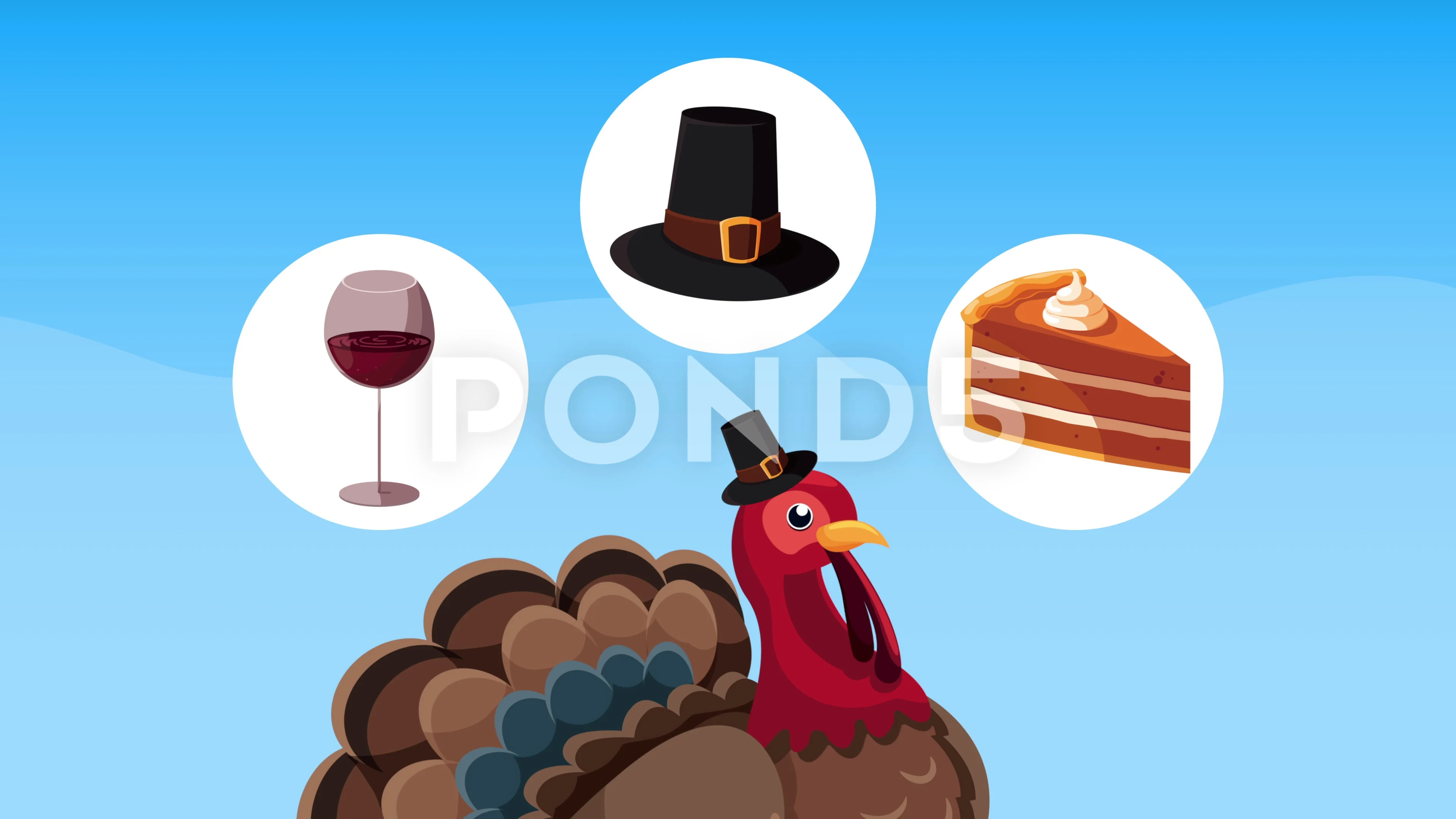 Thanksgiving Turkey Animation Stock Footage ~ Royalty Free Stock Videos |  Pond5