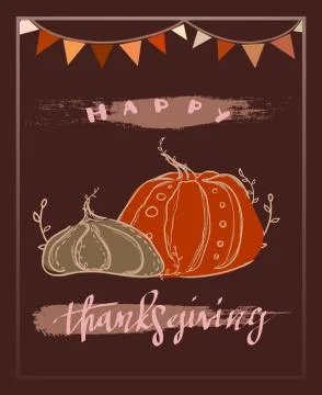 Happy Thanksgiving Greeting card Stock Illustration