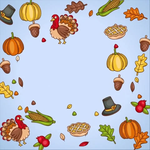 Happy Thanksgiving Looping Background Stock Footage 325060186