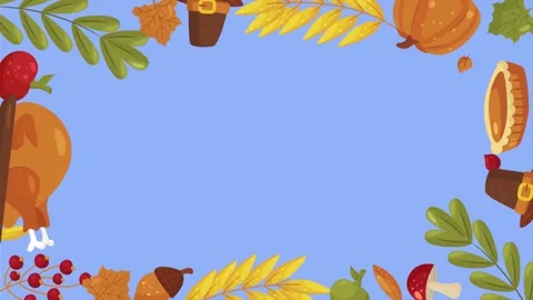 Happy Thanksgiving Looping Background Stock Footage 325061822