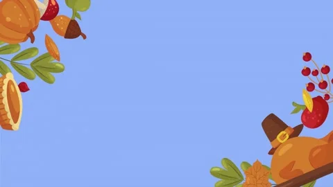Happy Thanksgiving Looping Background Stock Footage 325061830