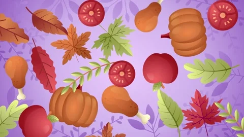 Happy Thanksgiving Looping Background Stock Footage 325071315