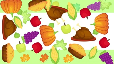 Happy Thanksgiving Looping Background Stock Footage 325071566