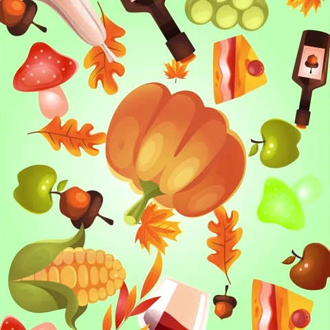 Happy Thanksgiving Looping Background Stock Footage 325072283