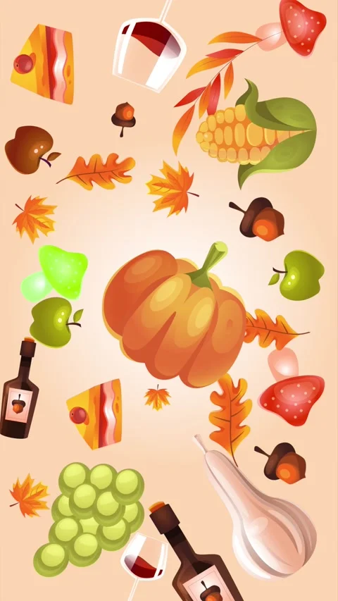 Happy Thanksgiving Looping Background Stock Footage 325072366