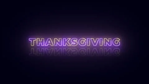Happy Thanksgiving typography animation with leaf animated Stock Footage 285114410