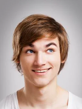 Happy thinking face Stock Photos