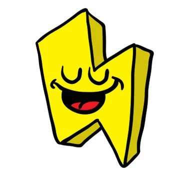 Happy thunderbolt Stock Illustration