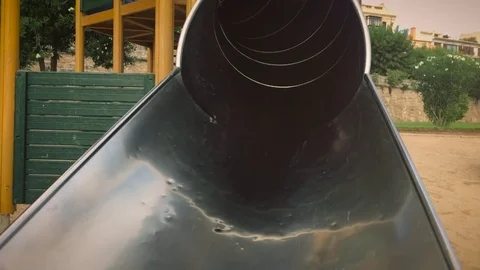 Happy toddler sliding up side down. Stock Footage 71353851
