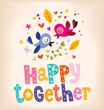 Happy together Stock Illustration