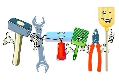 Happy Tool Stock Illustration