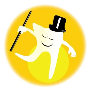Happy Tooth Stock Illustration