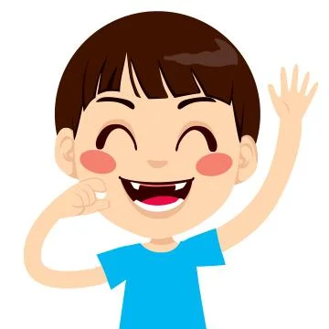 Happy Toothless Boy Stock Illustration